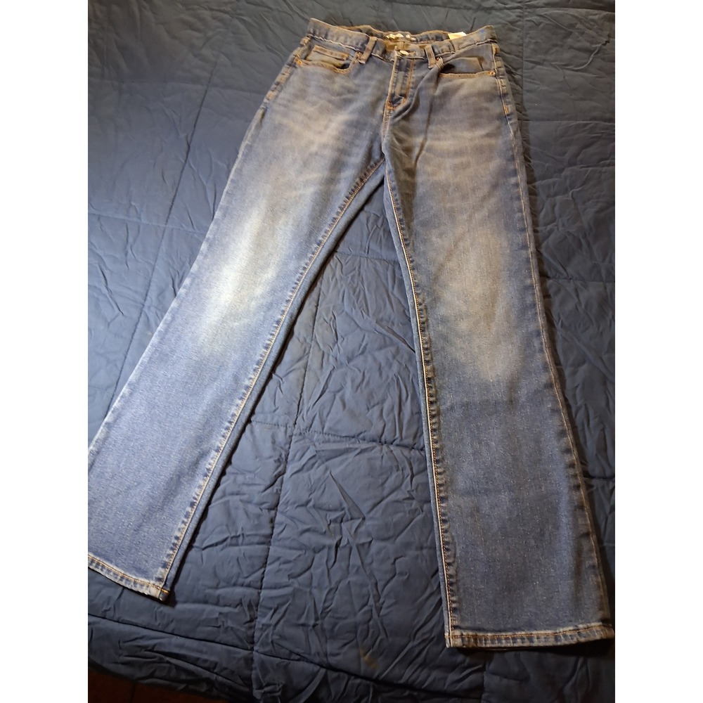 Old Navy Straight Built-In Tough Flex Blue Jeans Size 16 Women Medium Wash